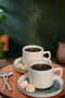 Hermia Juego de tazas de té de 12 piezas Blanco y verde